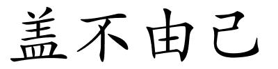 盖不由己的解释