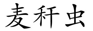 麦秆虫的解释