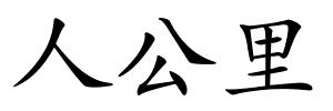 人公里的解释
