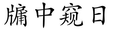 牖中窥日的解释