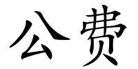 公费的解释