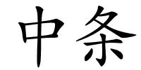 中条的解释