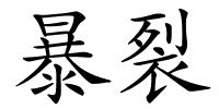 暴裂的解释