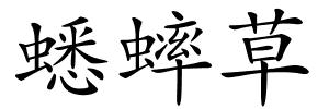 蟋蟀草的解释