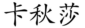 卡秋莎的解释