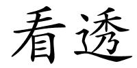 看透的解释