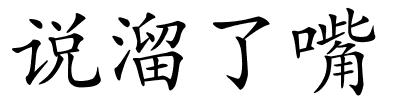 说溜了嘴的解释