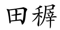 田稺的解释