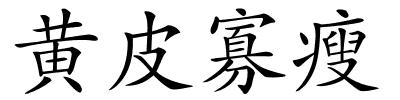 黄皮寡瘦的解释