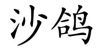 沙鸽的解释
