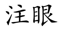 注眼的解释