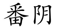 番阴的解释