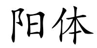 阳体的解释