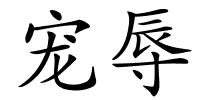 宠辱的解释