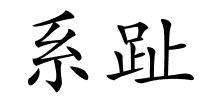 系趾的解释