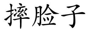 摔脸子的解释