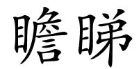 瞻睇的解释
