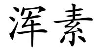 浑素的解释