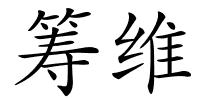 筹维的解释