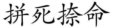 拼死捺命的解释