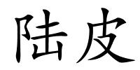 陆皮的解释