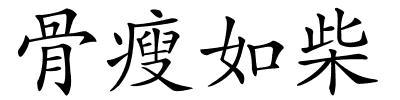 骨瘦如柴的解释