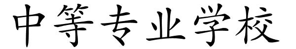 中等专业学校的解释