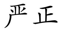 严正的解释