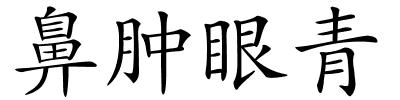 鼻肿眼青的解释
