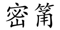 密筩的解释