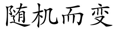 随机而变的解释