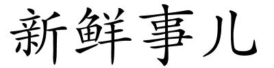 新鲜事儿的解释