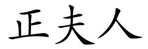 正夫人的解释