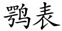 鹗表的解释