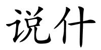 说什的解释