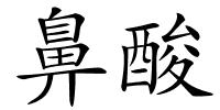 鼻酸的解释