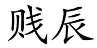 贱辰的解释