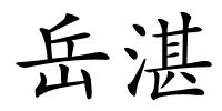 岳湛的解释