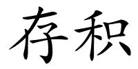 存积的解释