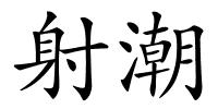 射潮的解释