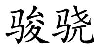 骏骁的解释