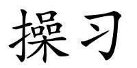 操习的解释