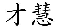 才慧的解释