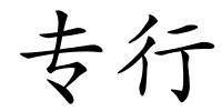 专行的解释