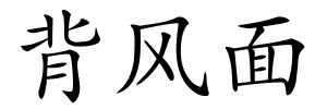 背风面的解释