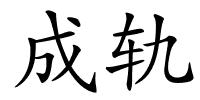 成轨的解释