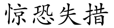 惊恐失措的解释