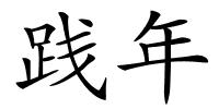 践年的解释