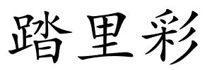 踏里彩的解释