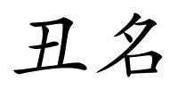 丑名的解释